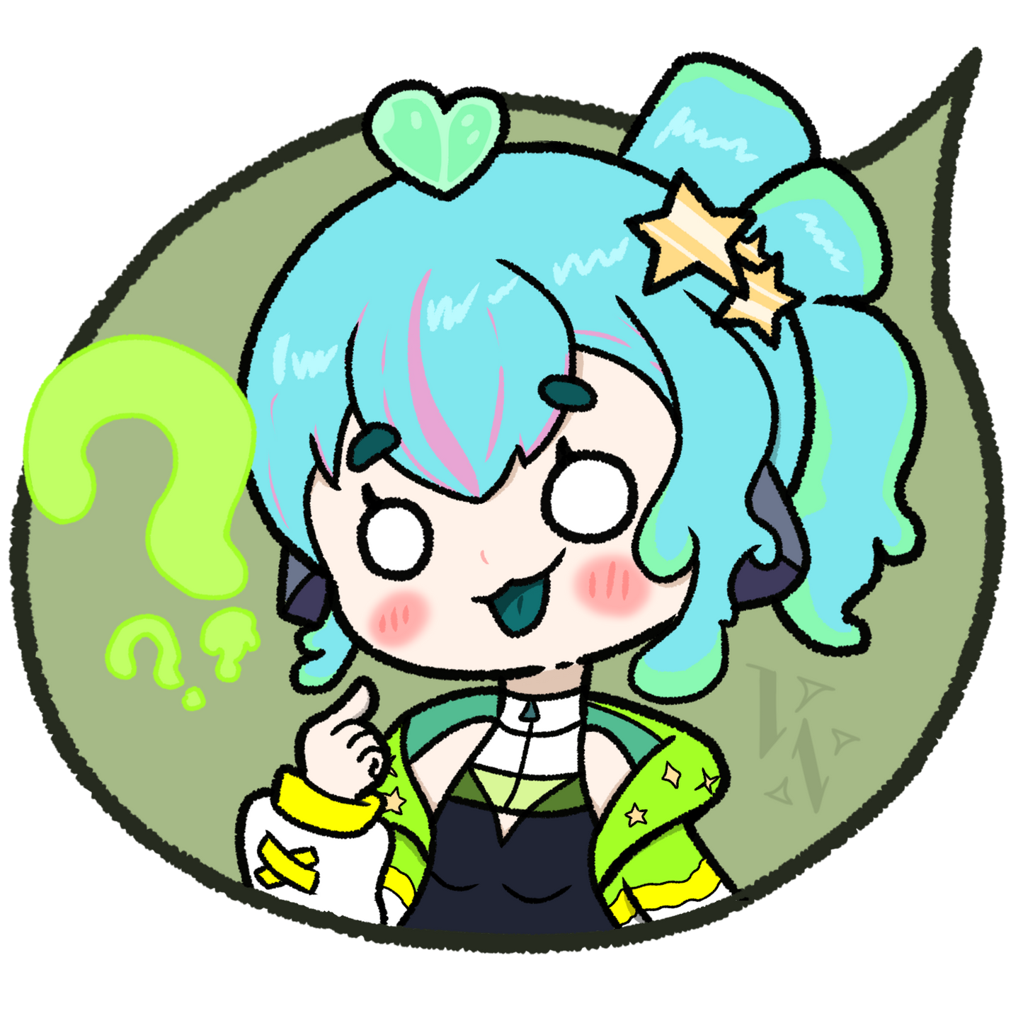 Confused Pia Sticker