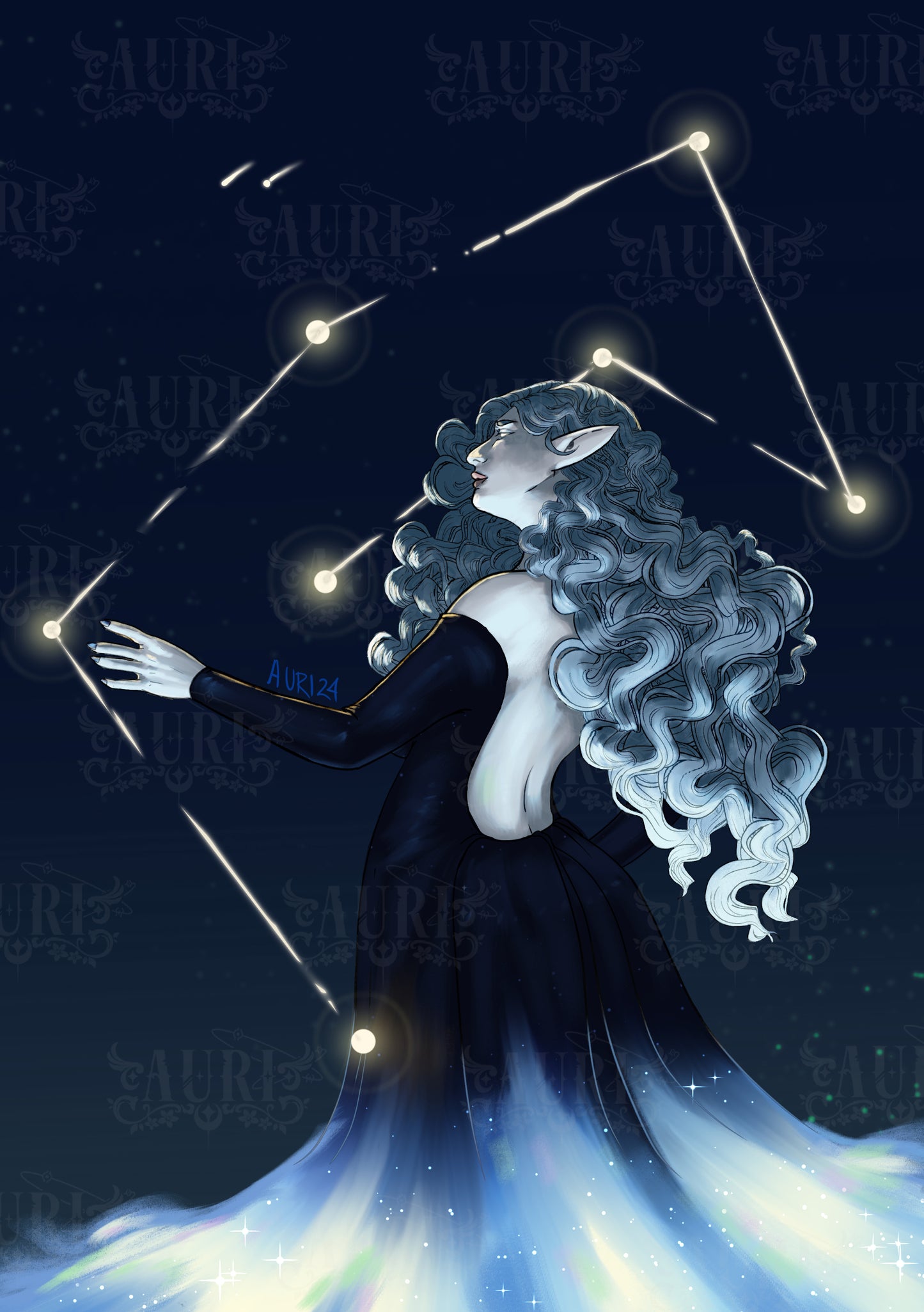 Lady of the Stars Poster by Auri