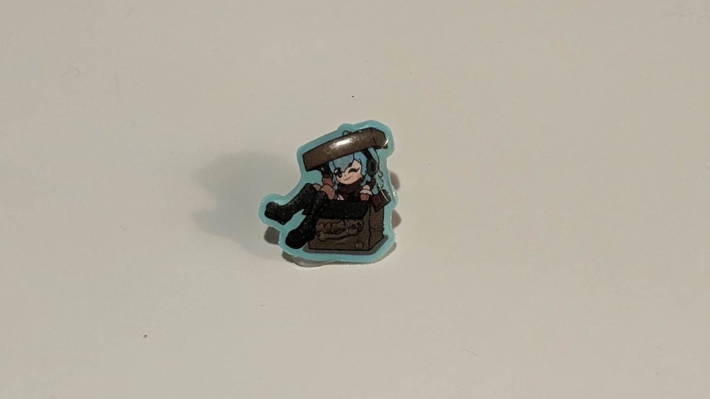 Pia in a Box Pin