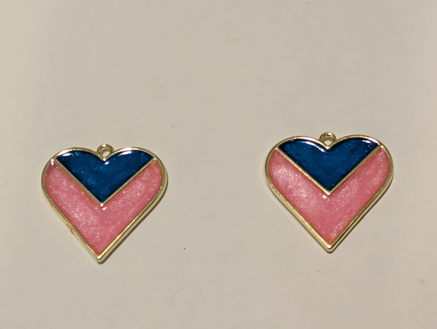 Stained Glass Resin Charm Pair H