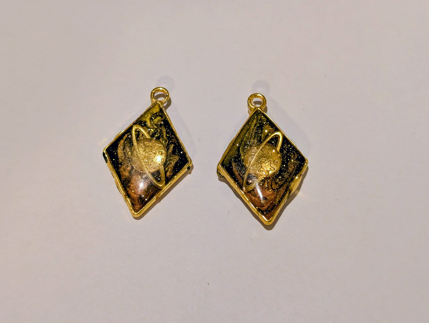 Space Resin Charm Pair J