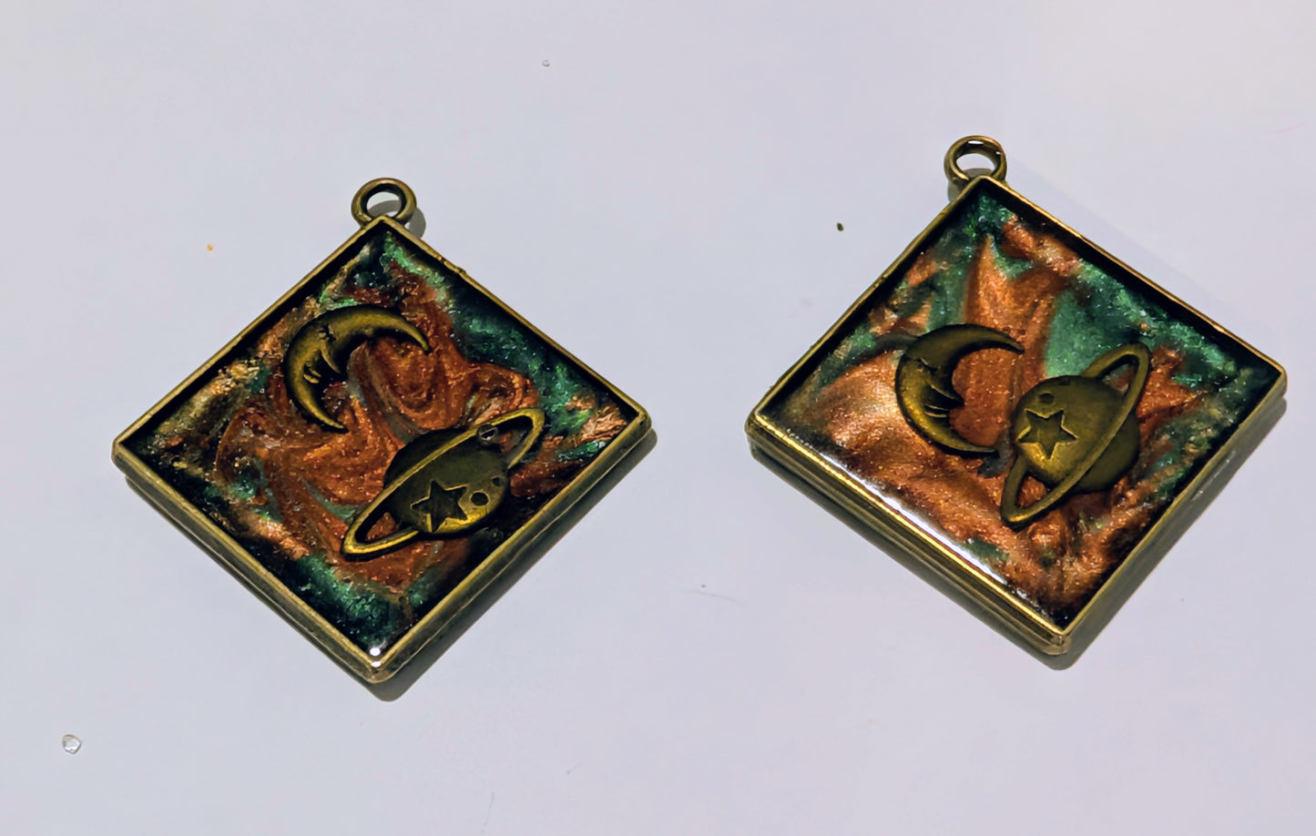 Space Resin Charm Pair E