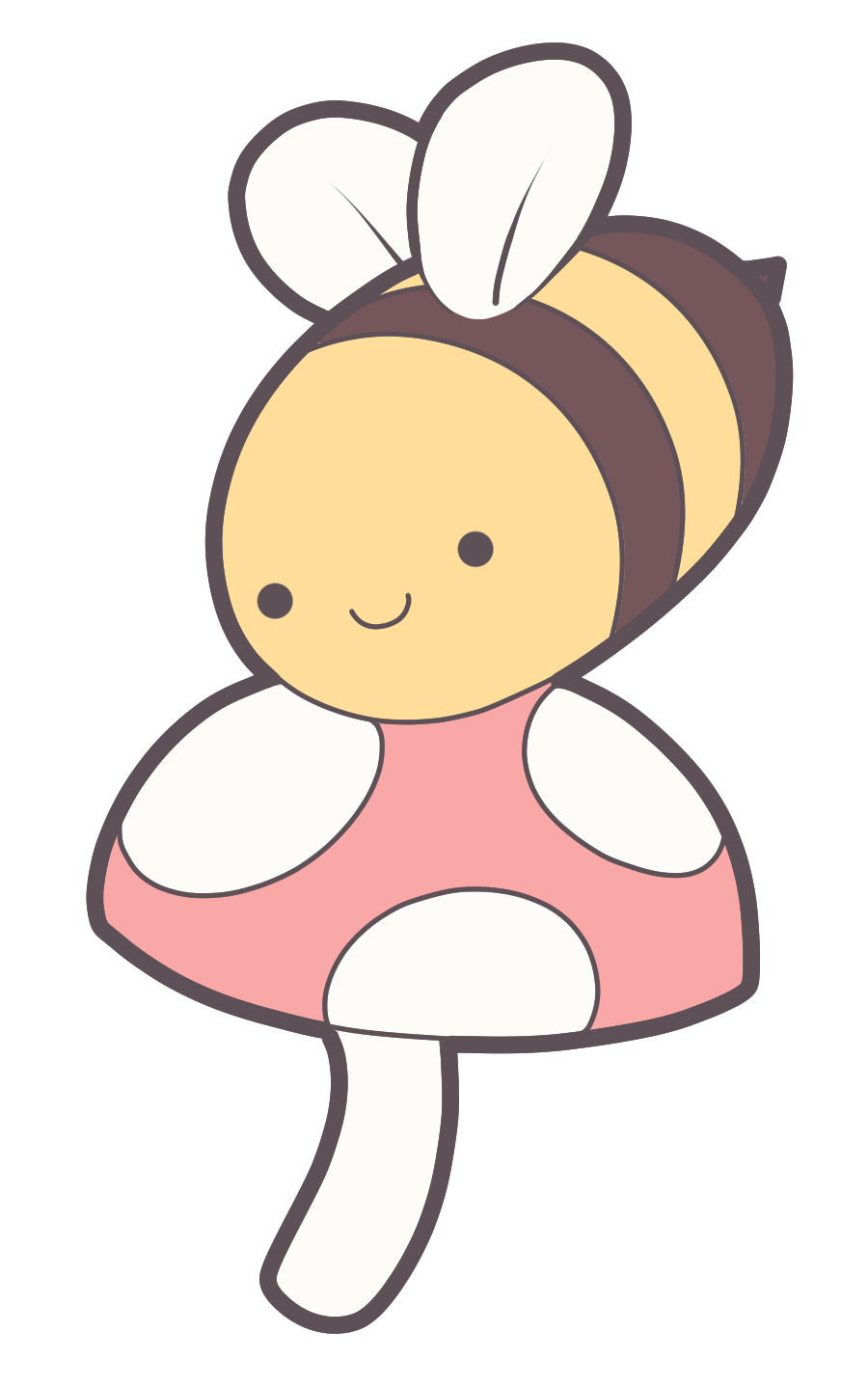 Bee & Mushroom Sticker