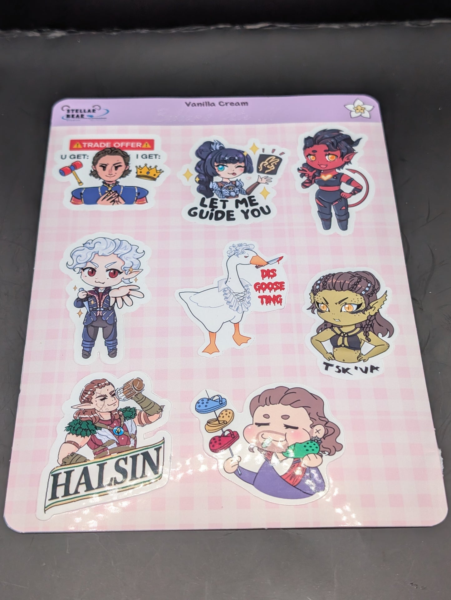 Baldur's Gate III BG3 Sticker Sheet