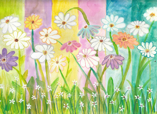 Gradient of Flowers Poster