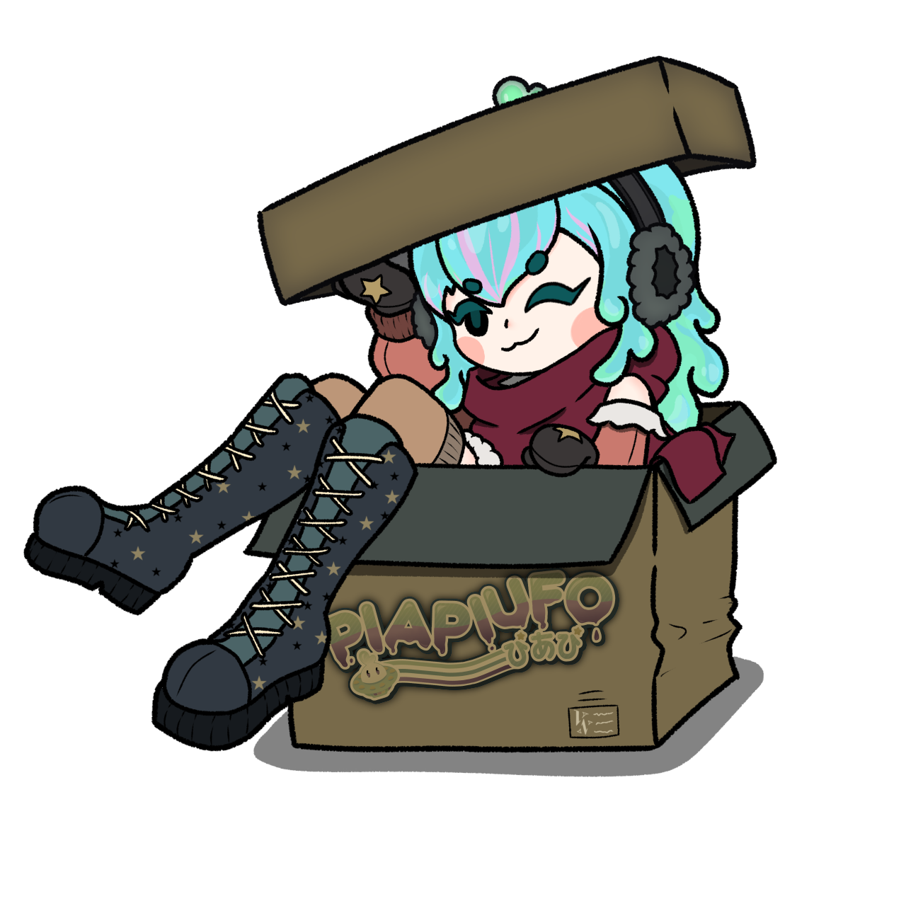 Pia in a Box Sticker