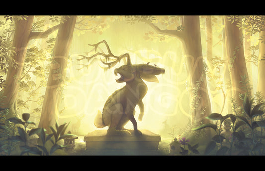 Jackalope Shrine Poster by Bunbundango