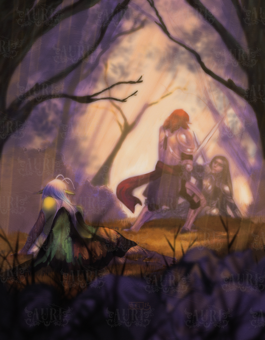 Knight and His Queen Poster by Auri