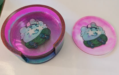 Pia Slime Skater Resin Coasters