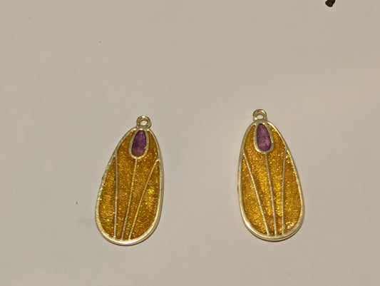 Stained Glass Resin Charm Pair C