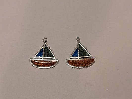 Stained Glass Resin Charm Pair I