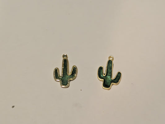 Stained Glass Resin Charm Pair J