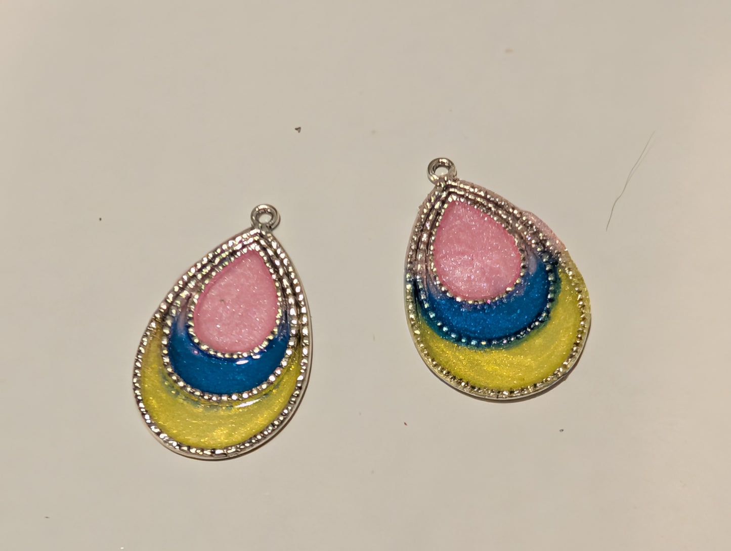 Stained Glass Resin Charm Pair S