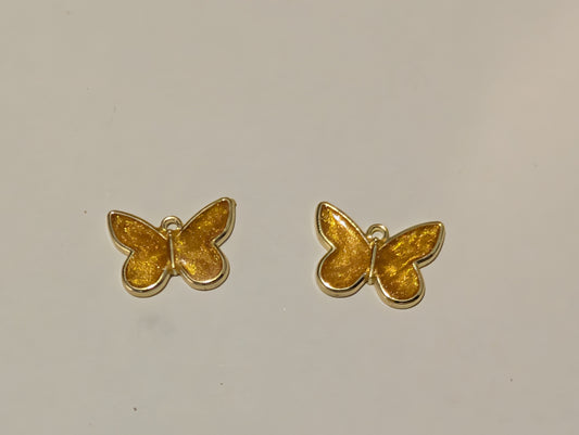 Stained Glass Resin Charm Pair U