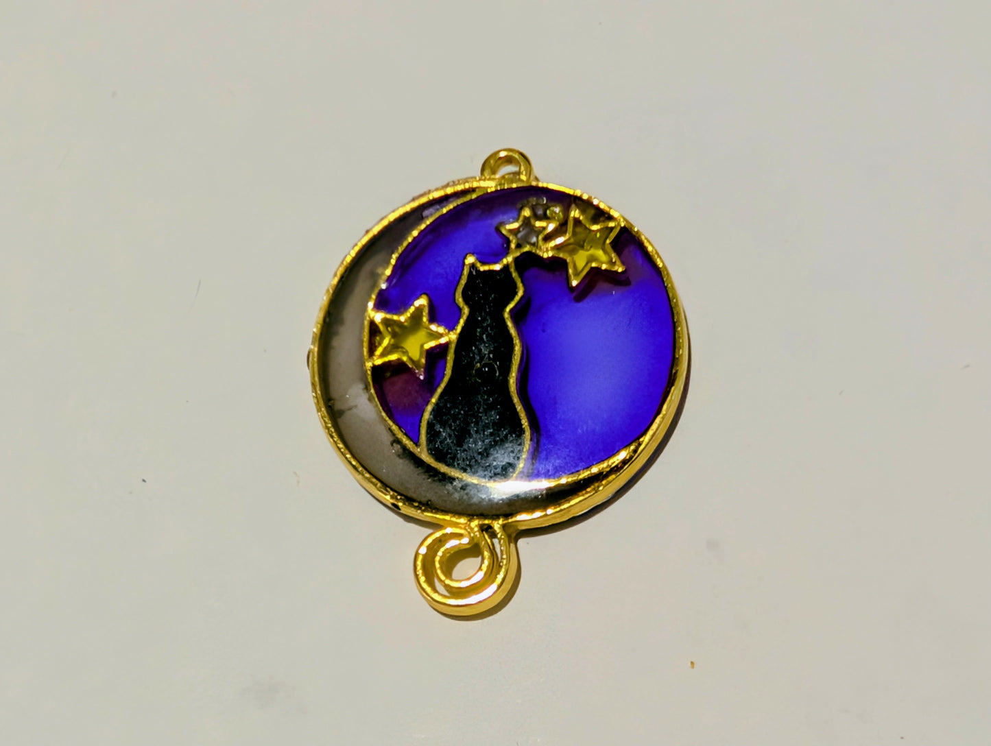 Cat & Moon Resin Charm A