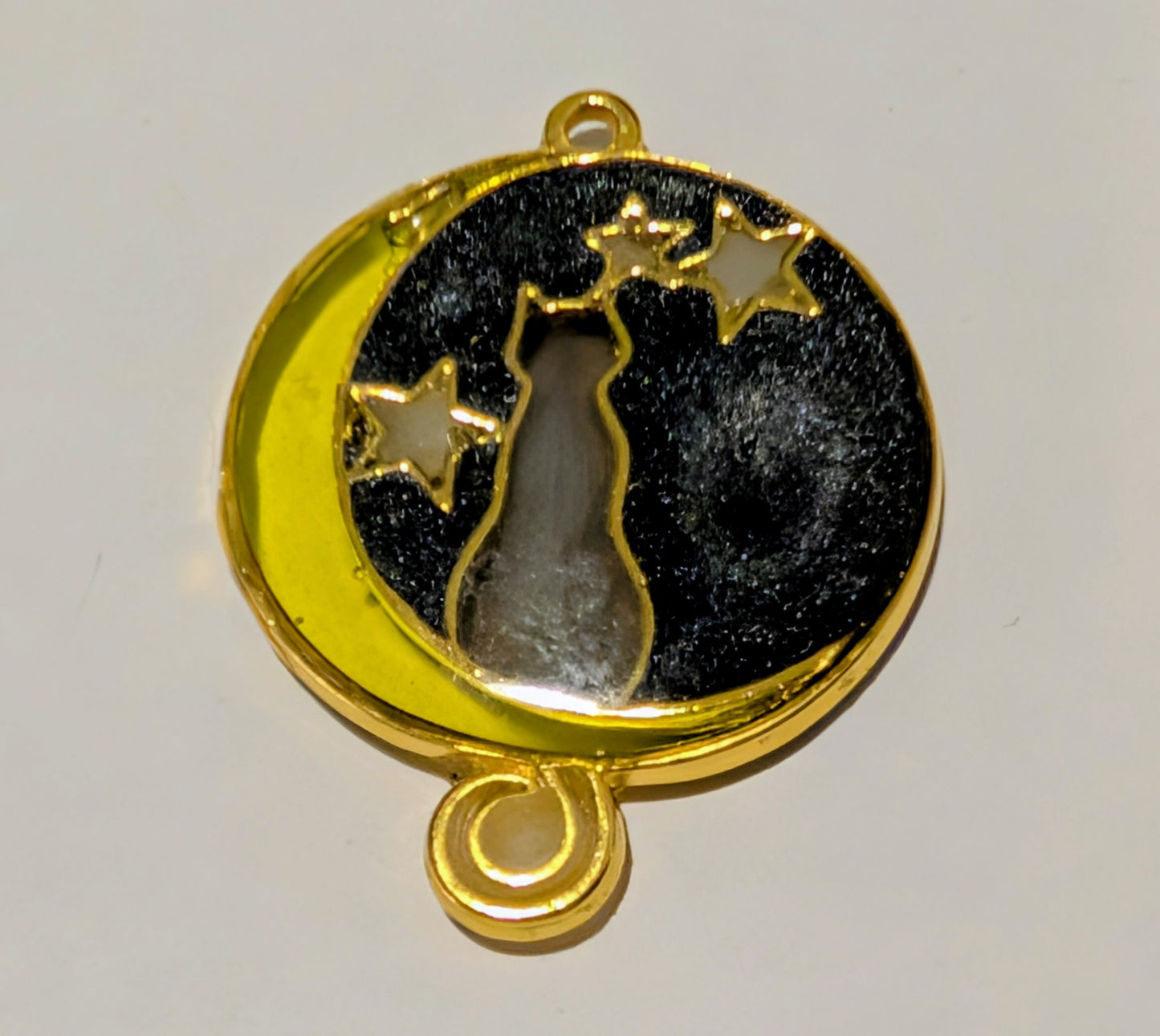 Cat & Moon Resin Charm C