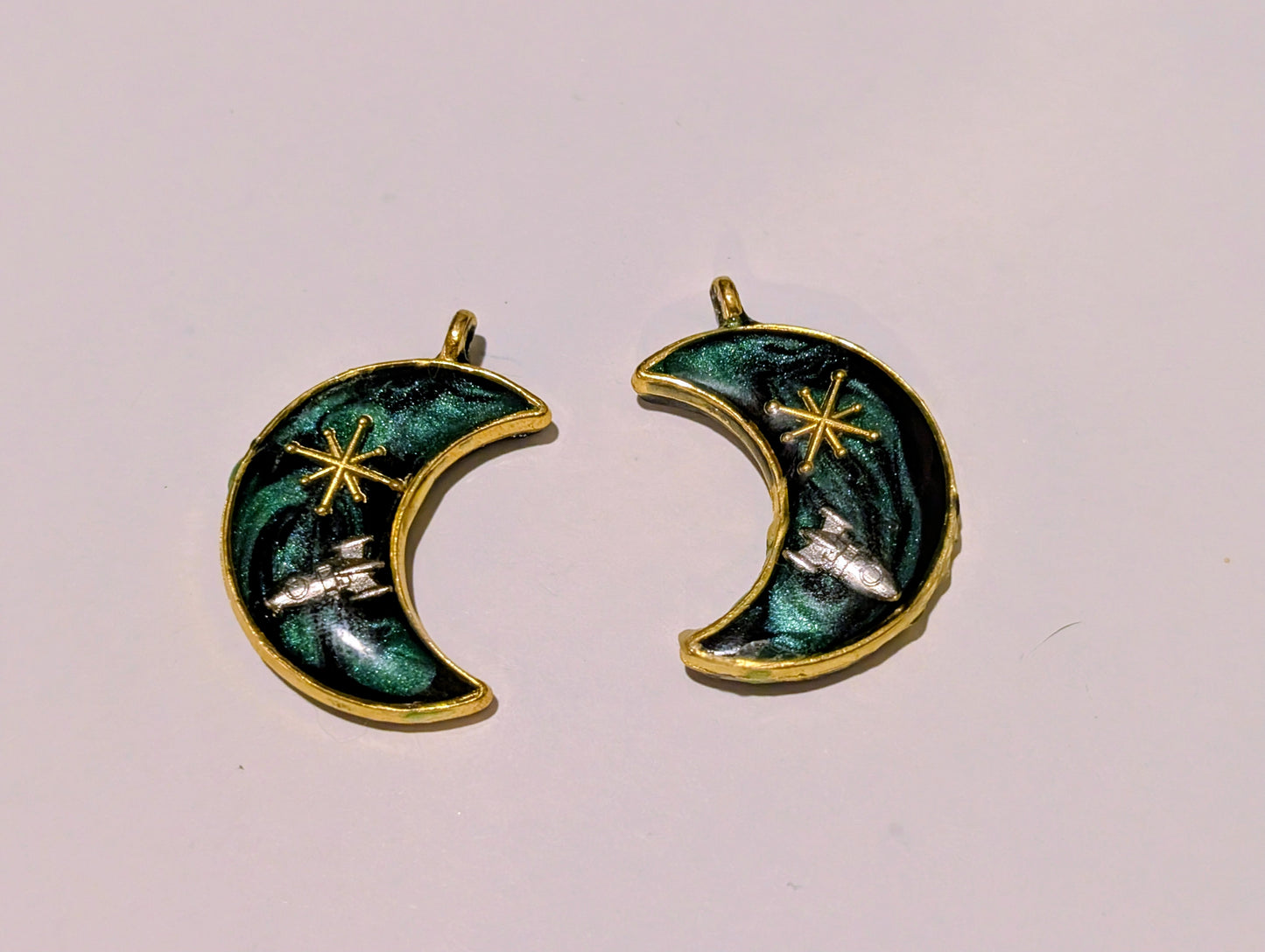 Space Resin Charm Pair I