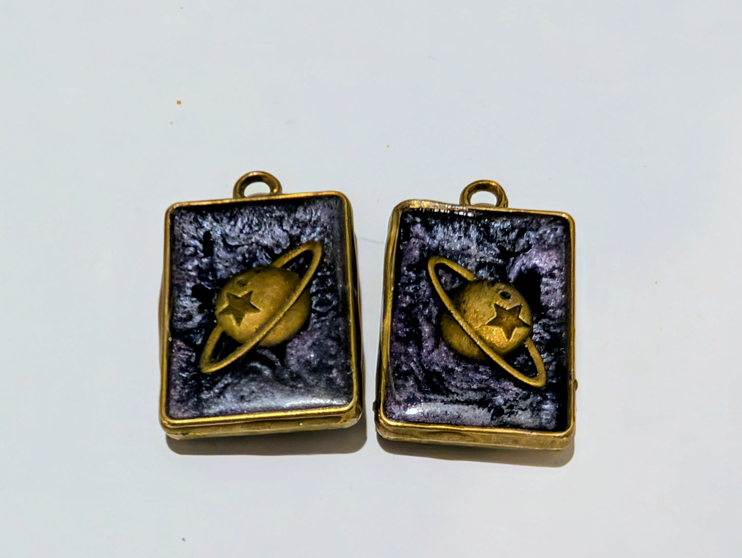 Space Resin Charm Pair A