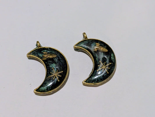 Space Resin Charm Pair B
