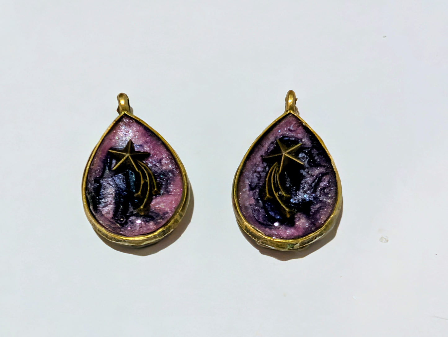 Space Resin Charm Pair L