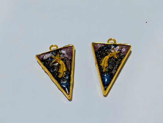 Space Resin Charm Pair M