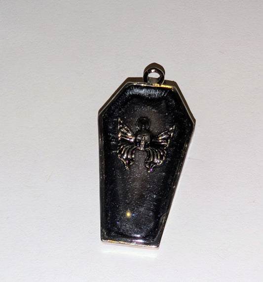 Spooky Coffin Resin Charm H