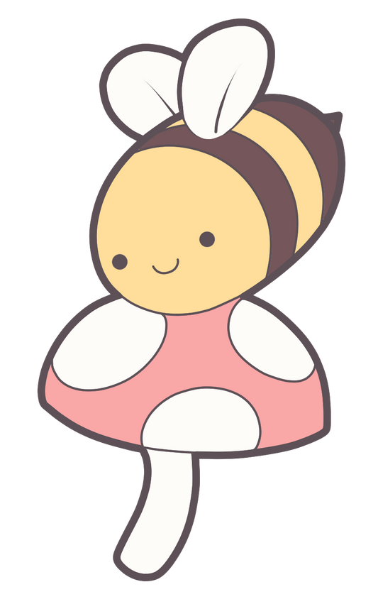 Bee & Mushroom Sticker