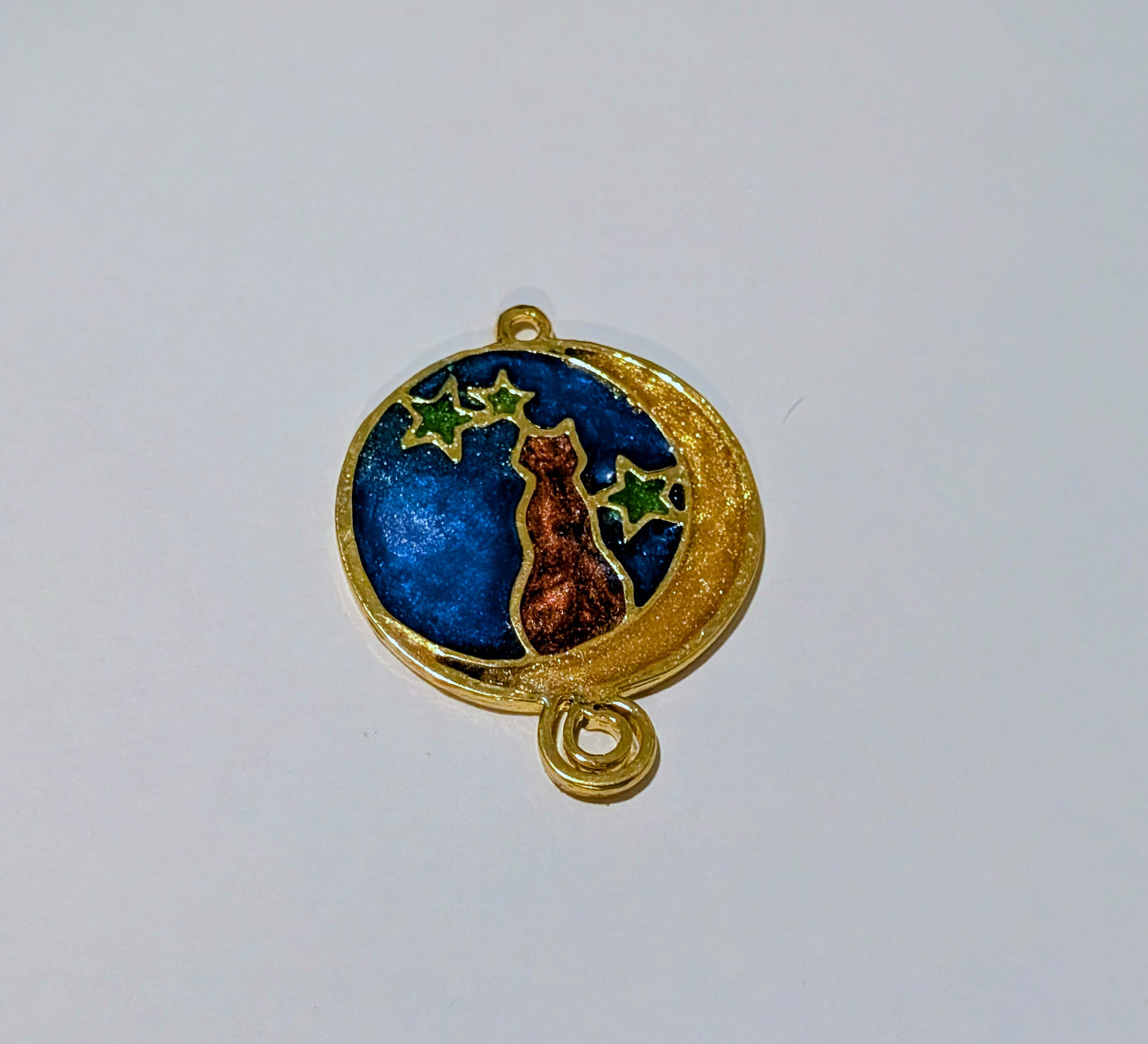 Cat & Moon Resin Charm M