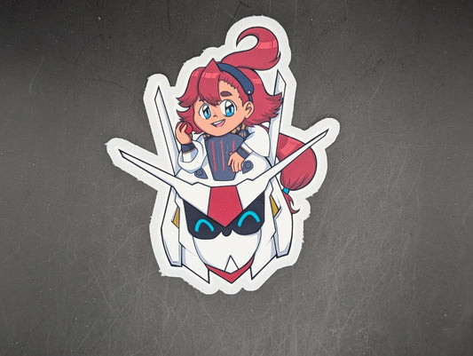 Gundam Aerial and Suletta Sticker